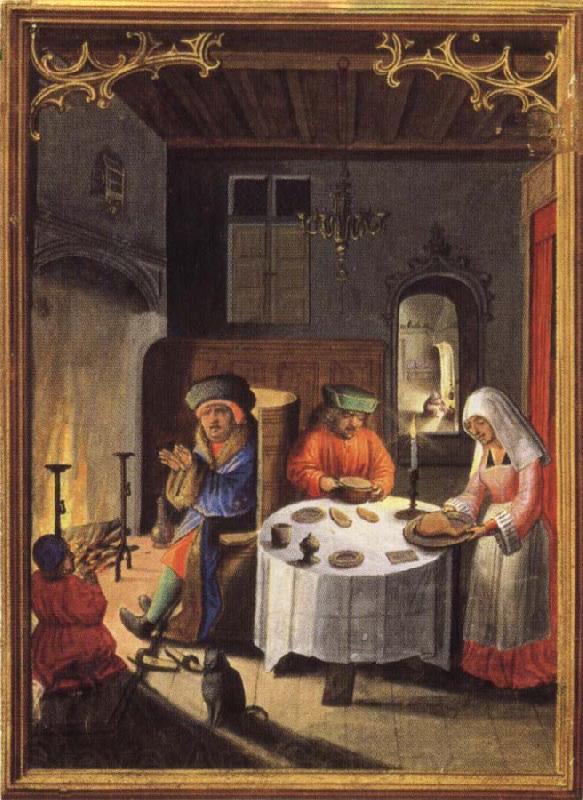 Simon Bening January,from the Da Costa Book of Hours France oil painting art